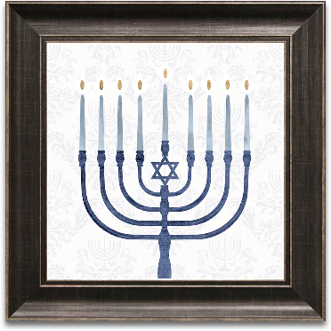 12x12 Sophisticated Hanukkah II Framed Art preview