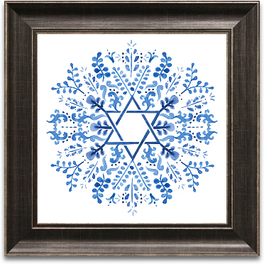 12x12 Indigo Hanukkah I Framed Art preview