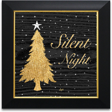 12x12 Gold Tree Silent Night Square Framed Art preview