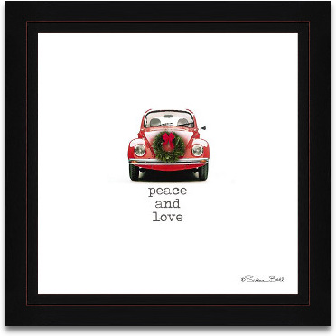 12x12 Peace And Love Christmas Framed Art preview