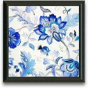 12x12 Blue Floral
