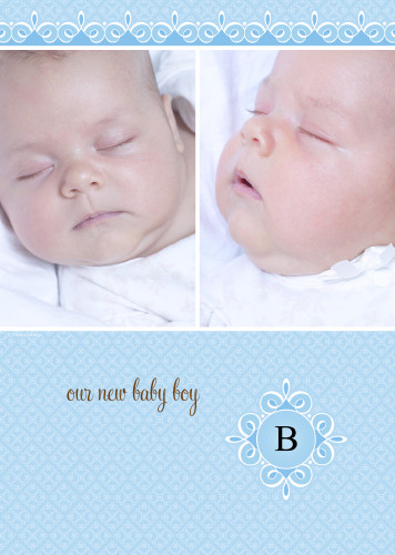 5x7 Card: Our New Baby Boy