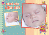 5x7 Card: Meet Our Little Girl