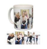 Ceramic Mug/White With Three Photo Collage