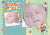 5x7 Card: Meet Our Little Boy