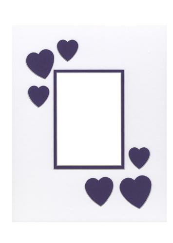 Hearts Purple 11x14